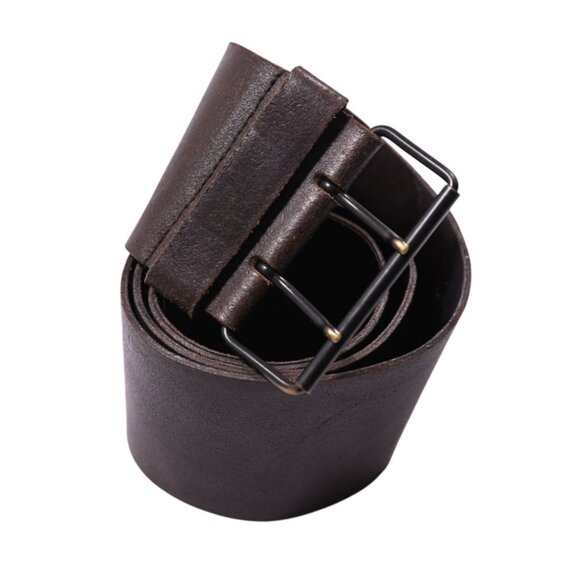 Miu Miu Oversized Leather Belt in Brown main image 8